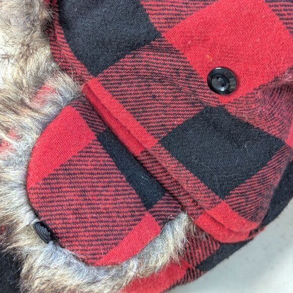 SA Company Red & Black Buffalo Plaid Trapper Hat - Picture 6 of 15